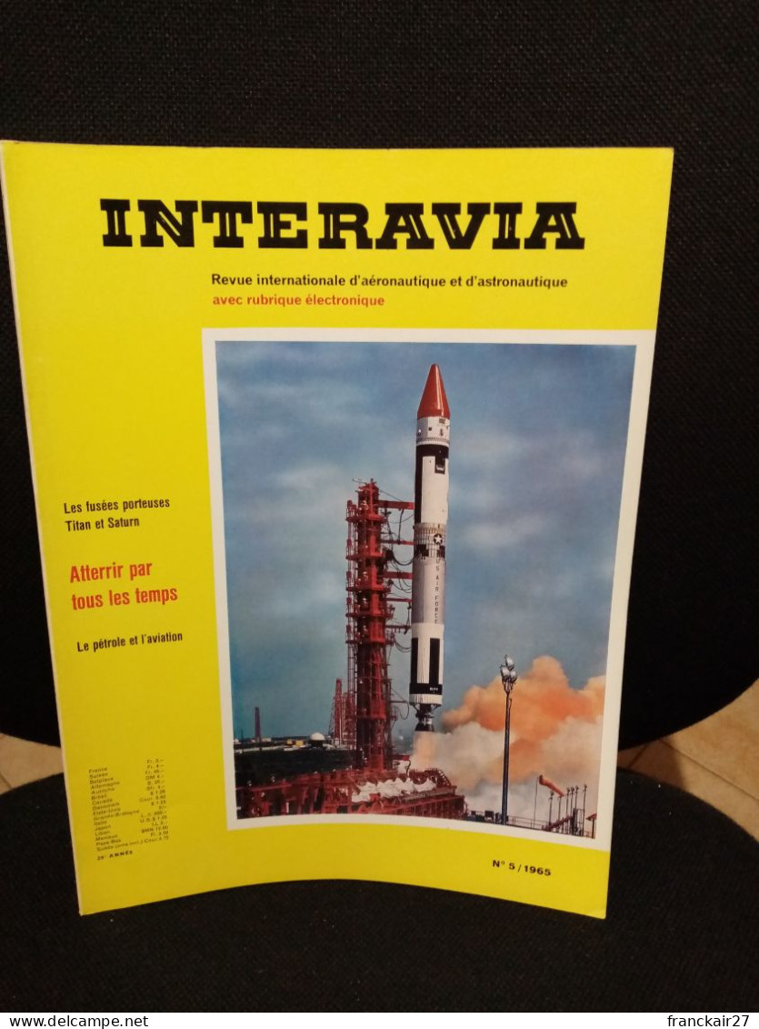 INTERAVIA 5/1965 Revue Internationale Aéronautique Astronautique Electronique - Aviazione
