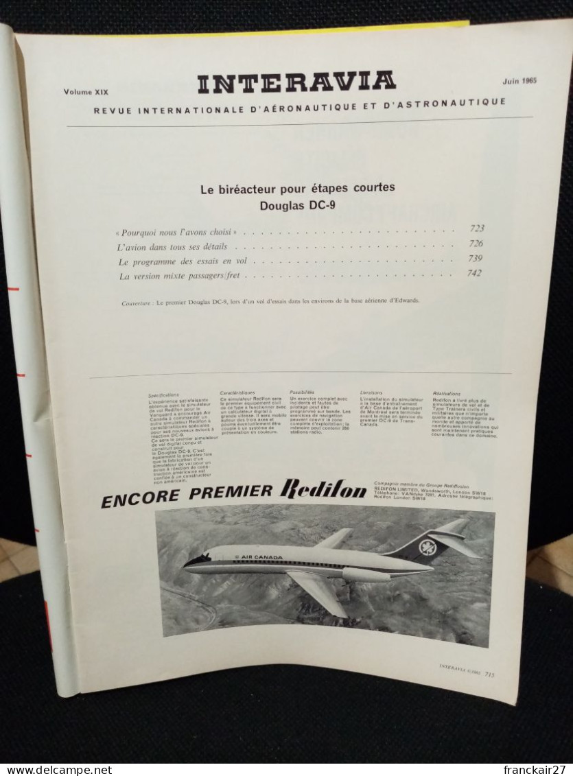 INTERAVIA 6/1965 Supplément Revue Internationale Aéronautique Astronautique Electronique - Aviation