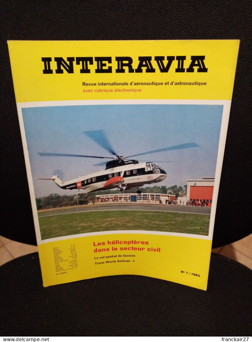 INTERAVIA 7/1965 Revue Internationale Aéronautique Astronautique Electronique - Aviazione