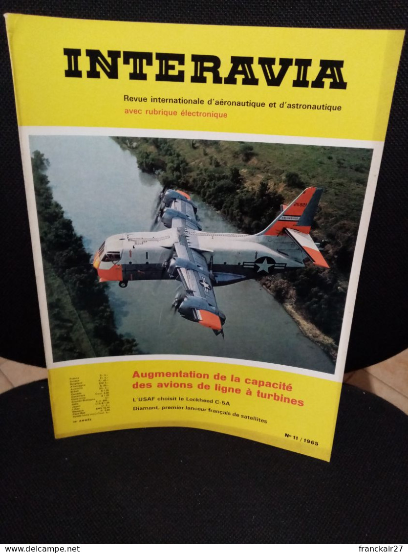 INTERAVIA 11/1965 Revue Internationale Aéronautique Astronautique Electronique - Aviazione