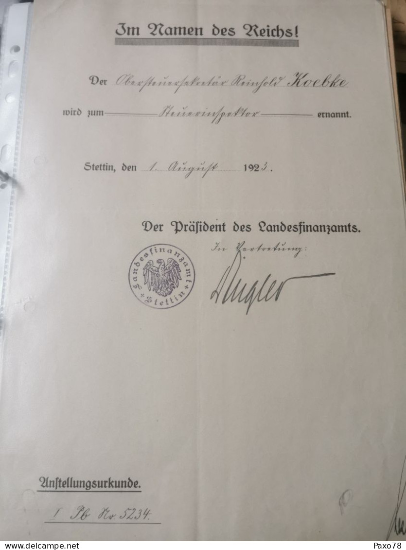 Im Namen Des Reichs, Stettin 1923 - Andere & Zonder Classificatie