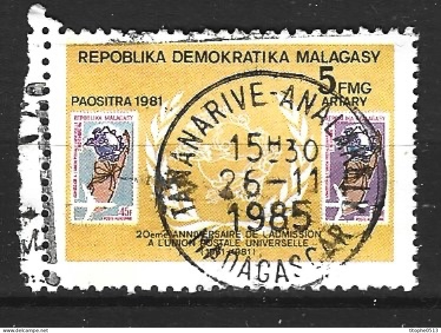 MADAGASCAR. N°659 De 1981 Oblitéré. UPU. - UPU (Union Postale Universelle)