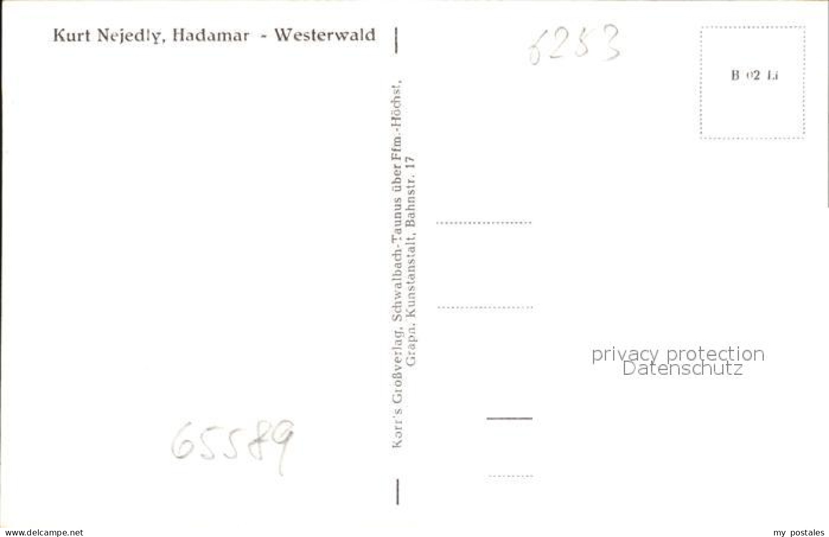 41580964 Hadamar Westerwald Kurt Nejedly  Hadamar - Hadamar