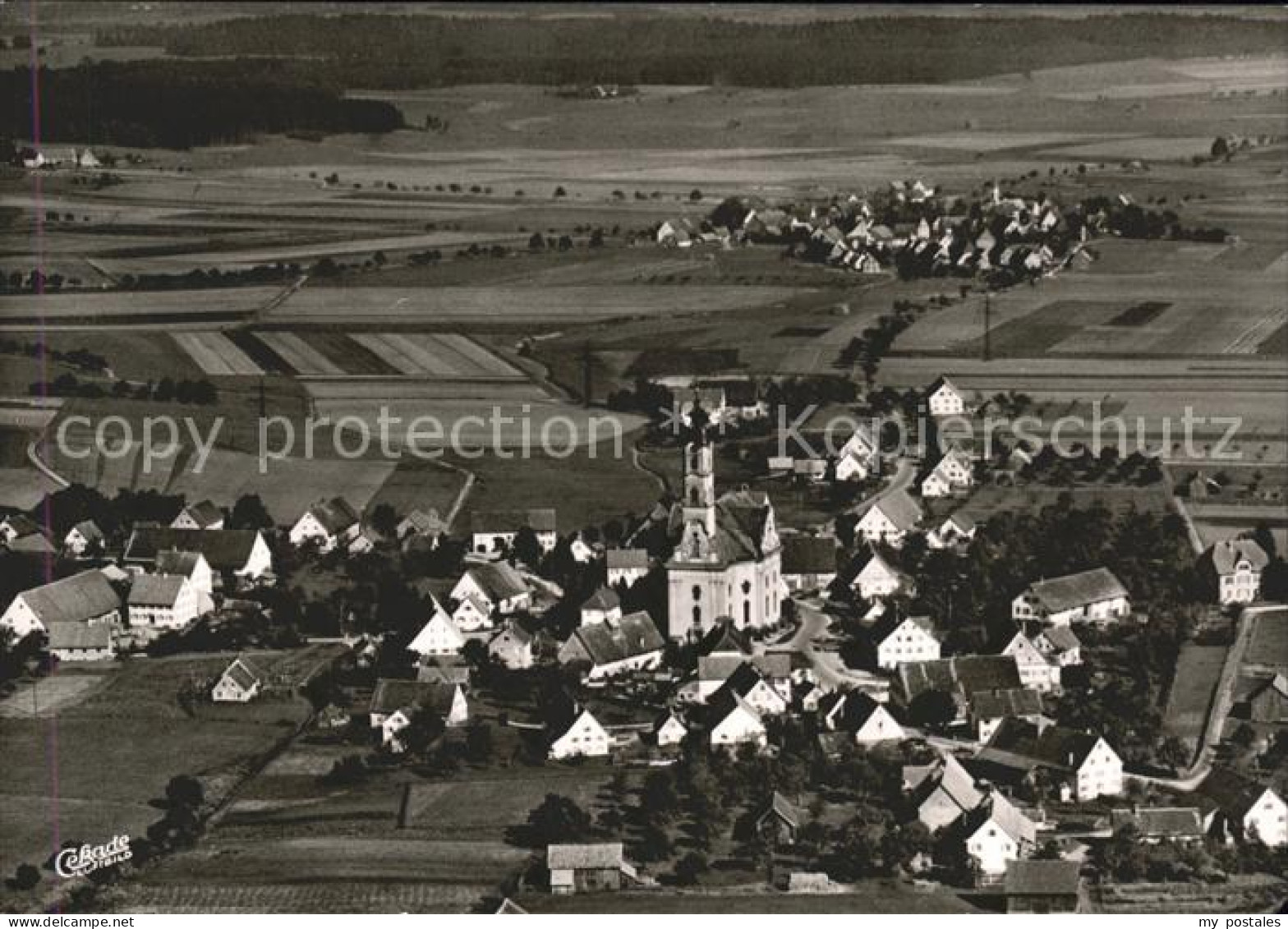 41580899 Steinhausen Bad Schussenried Wallfahrtskirche Fliegeraufnahme Aichbuehl - Bad Schussenried