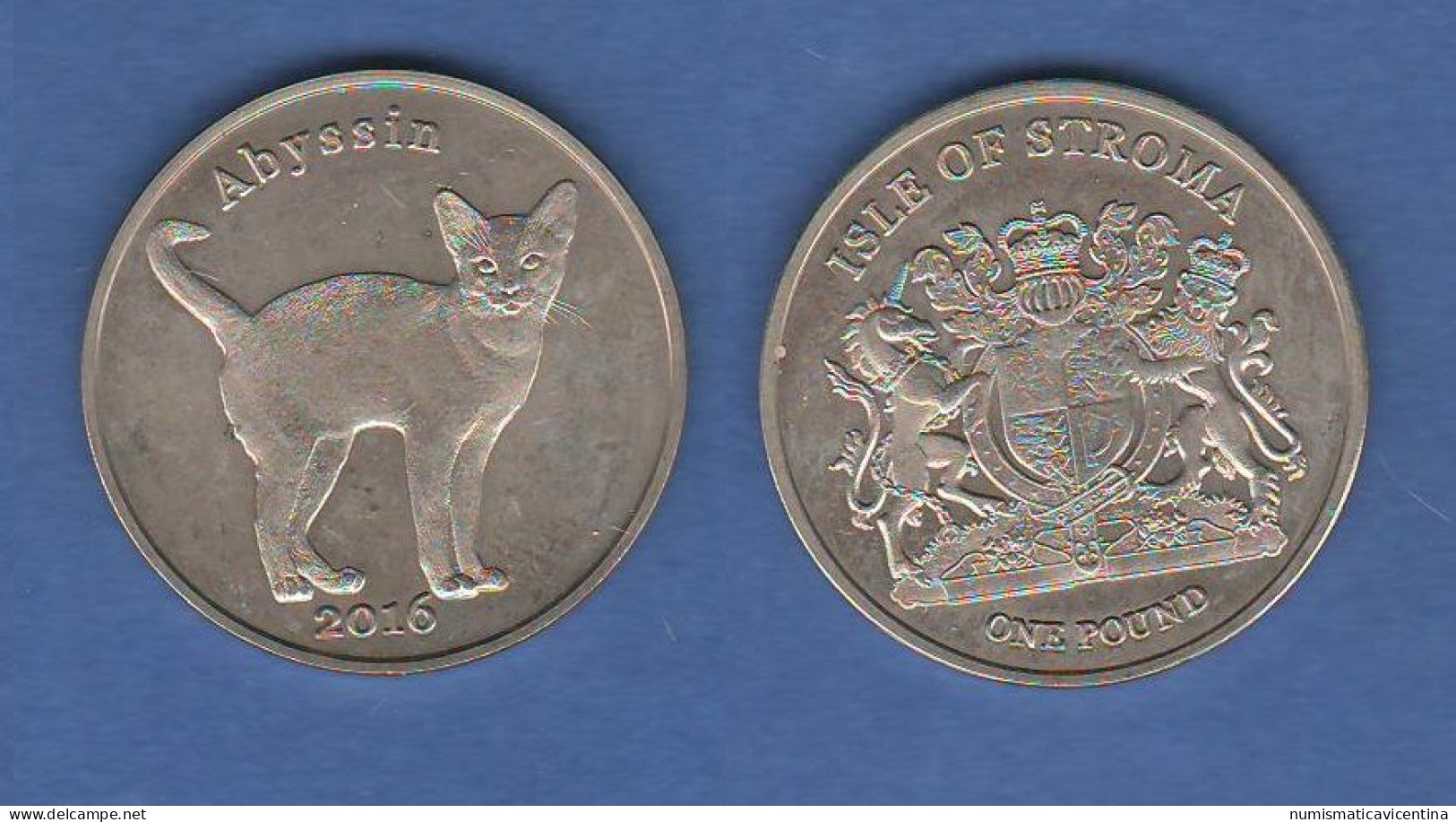 Scozia STROMA Island 1 Pound 2016 Abyssin Cat Fantasy Fictional Fantasy Currency Scotland Écosse - Scottish