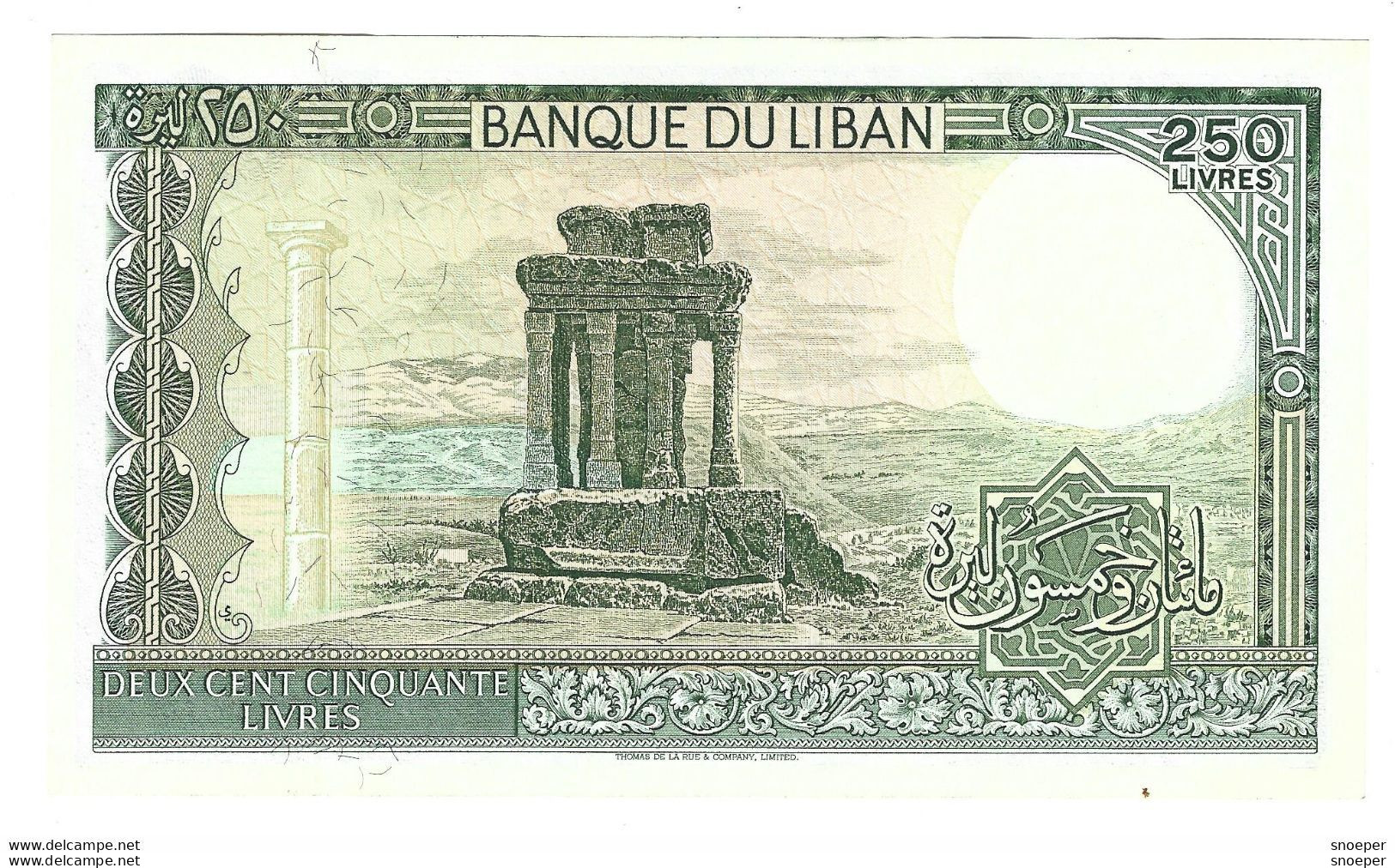 *lebanon 250 Livres 1988  67e  Unc - Liban