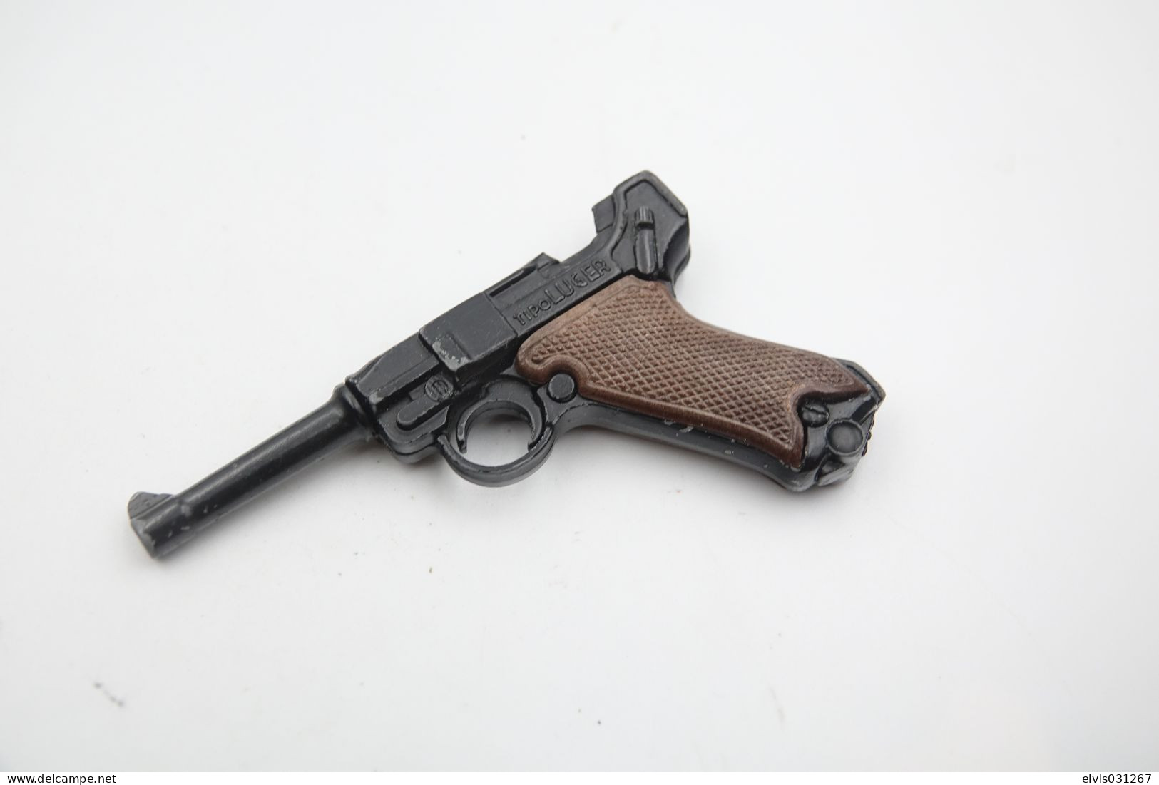 Vintage TOY GUN : Luger P08 By Edison Giocattoli MAM Armodelli W Box - Scale: 1/2.5 - 19**s - Keywords : Cap - Revolver - Armes Neutralisées