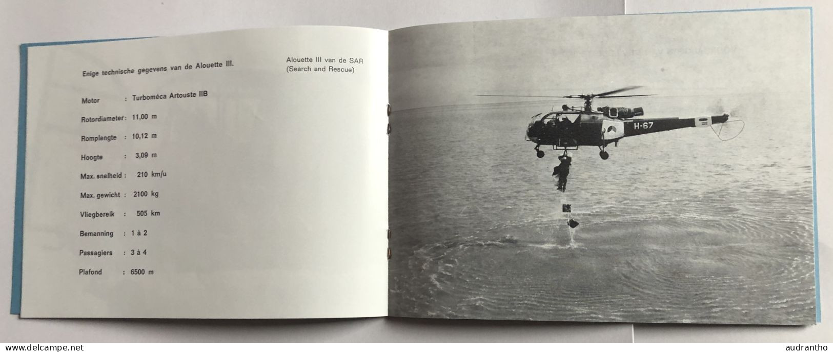 Livret De 1972 - Hélicoptère Alouette III - Armée De L'air Néerlandaise Koninklijke Luchtmacht - Aviazione