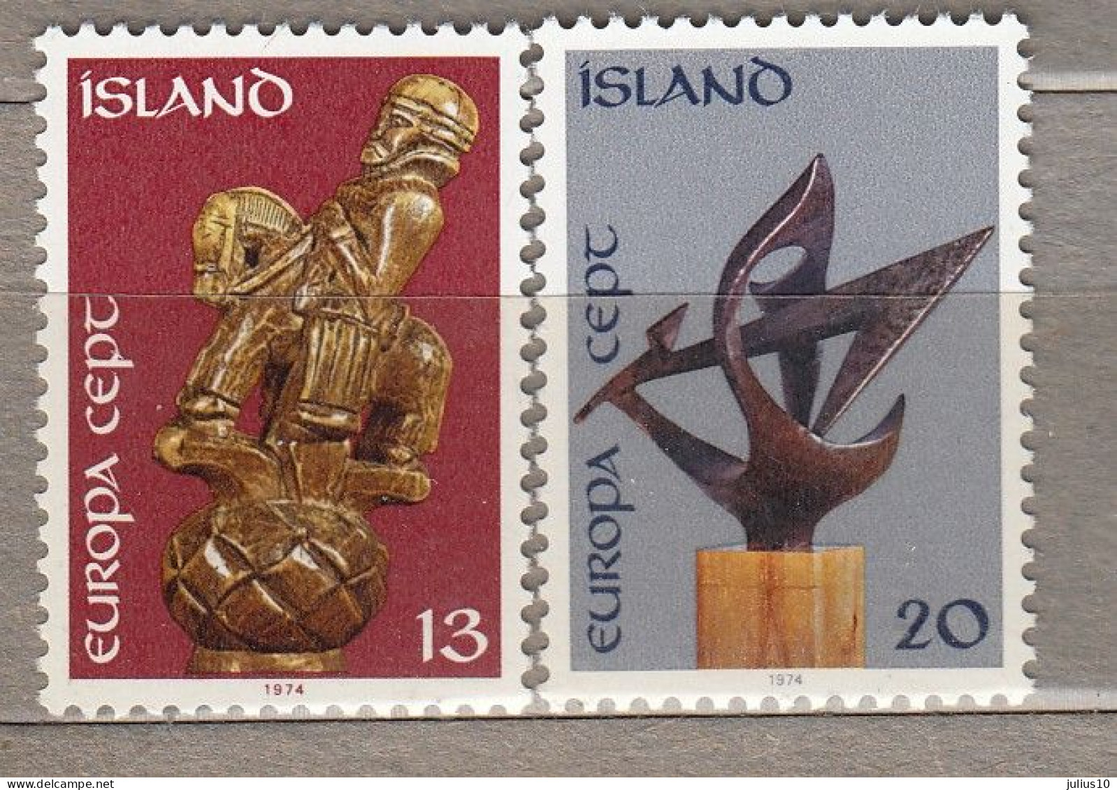 ICELAND ISLAND Europa CEPT 1974 MNH(**) Mi 489-490 #34348 - Unused Stamps