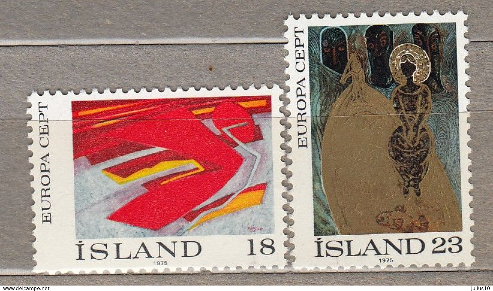ICELAND ISLAND Europa CEPT Painting 1975 MNH(**) Mi 502-503 #34350 - Unused Stamps