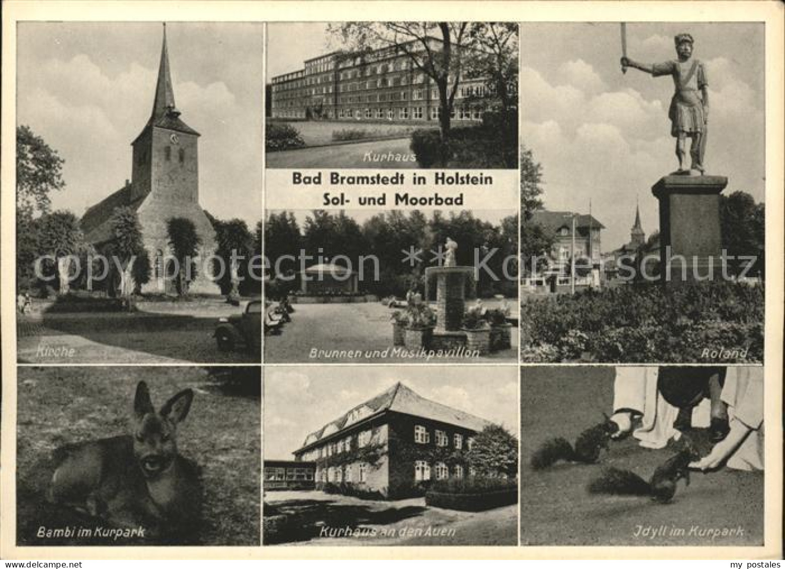 41580407 Bad Bramstedt Kirche Bambi Kurpark Kurhaus Brunnen Musikpavillon Roland - Bad Bramstedt