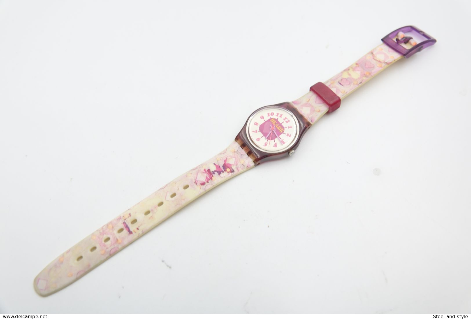 Watches : SWATCH - Coeurs & Carreaux  - Nr. : LV104 - Original - Running - OK Condition - 1999 - Relojes Modernos