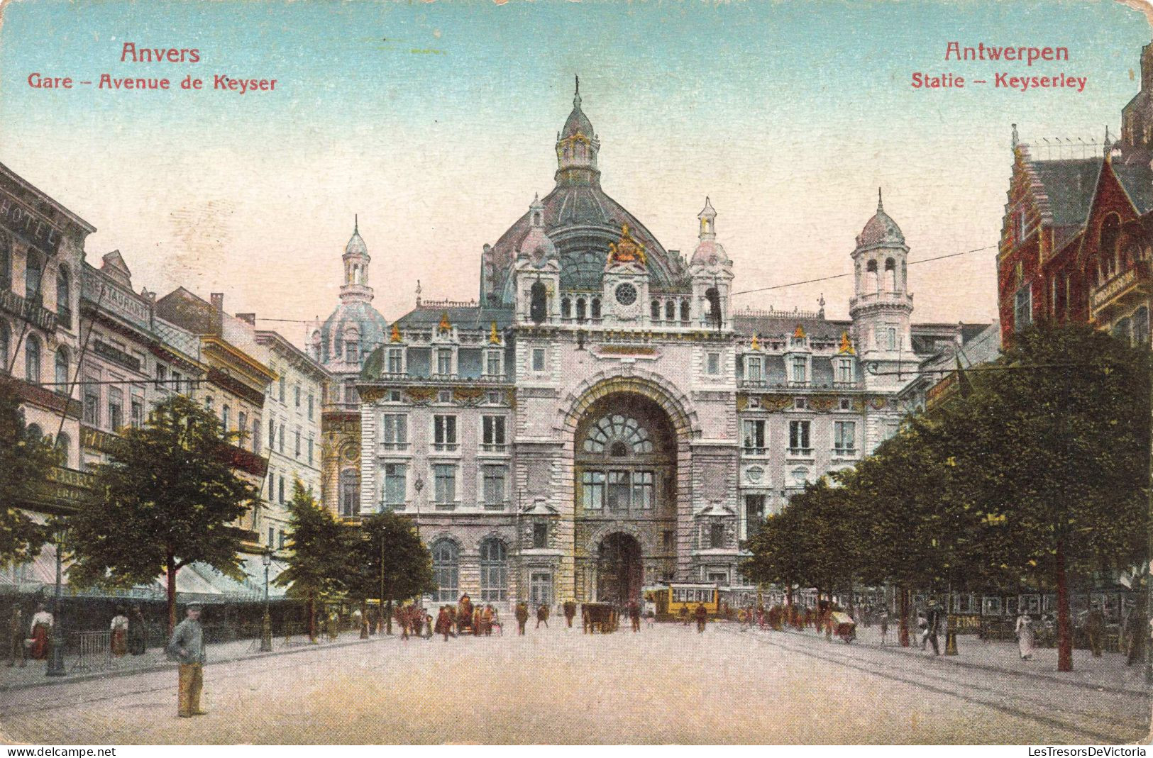 BELGIQUE - Anvers - Gare - Avenue De Keyser - Carte Postale Ancienne - Antwerpen