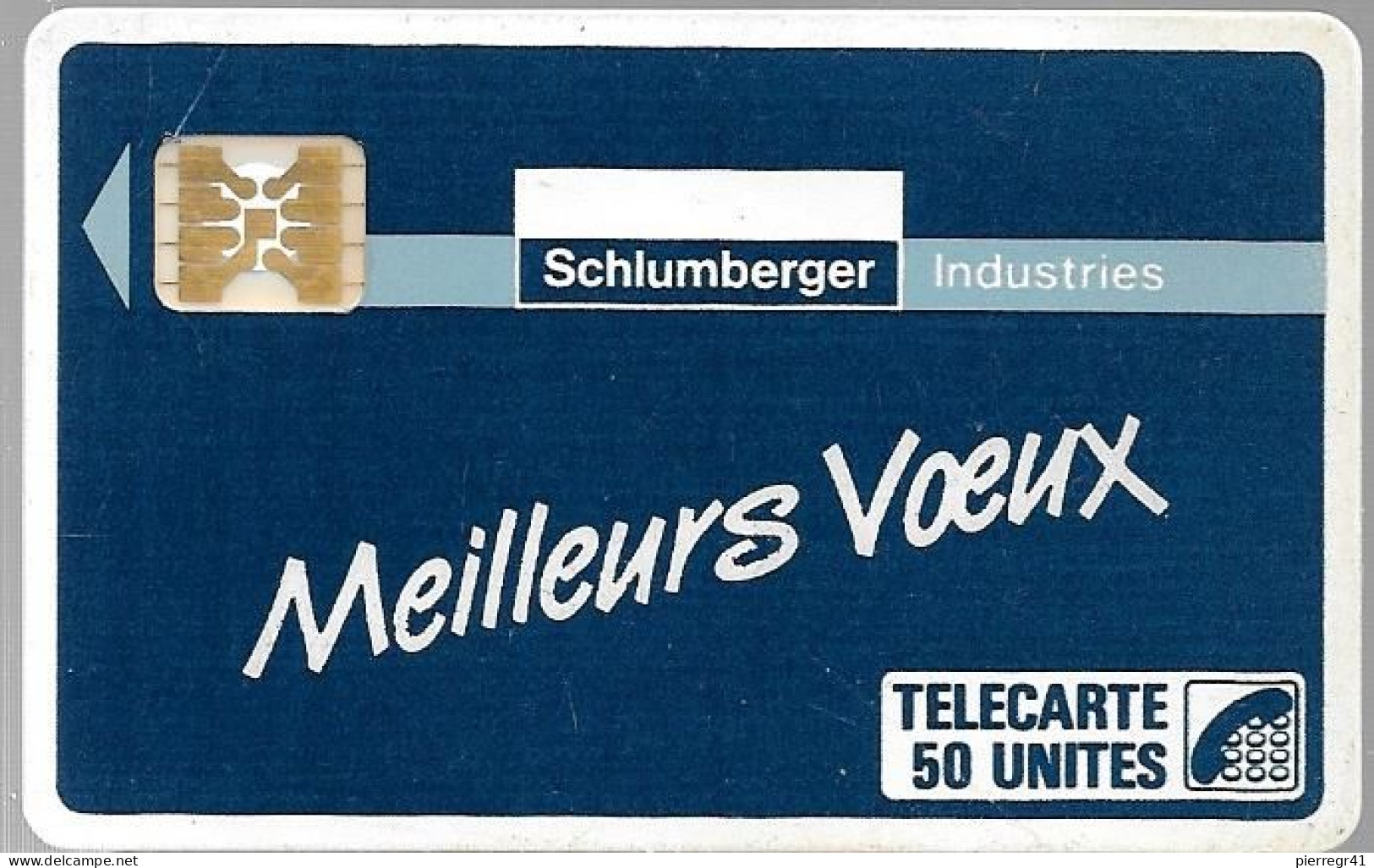 CARTE-PRIVEE-1989-D26-SC4Ob-SCHLUM-Meilleurs Voeux-Industries-8000ex-Sans N°-Utilisé-TBE/LUXE- - Privadas