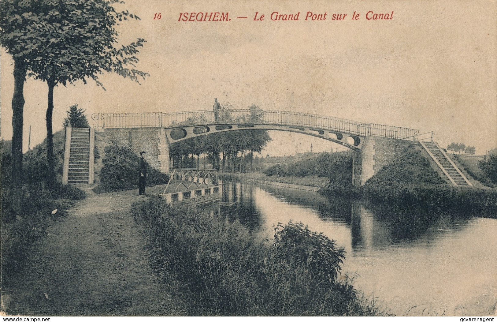 IZEGEM  LE GRAND PONT SUR LE CANAL         2 SCANS - Izegem