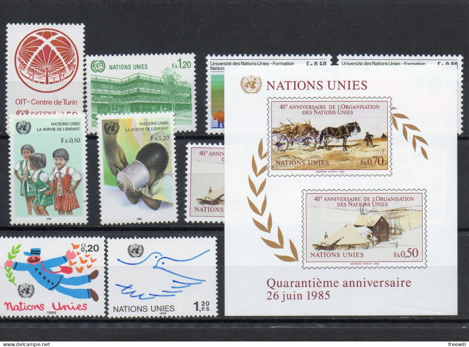 Nations Unies United Nations ( Geneva ) Timbres Divers - Various Stamps -Verschillende Postzegels  1985 XXX - Neufs