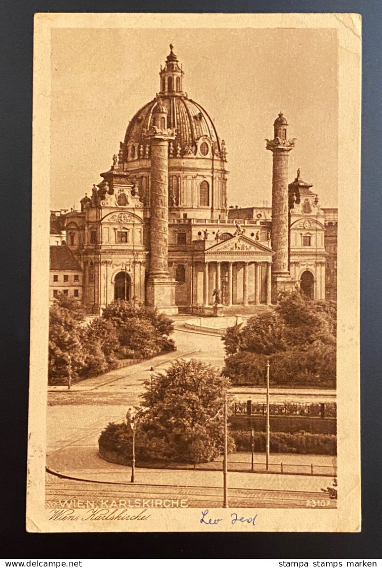 AK Wien Karlskirche Gestempelt/o WIEN Ca. 1930 - Kirchen