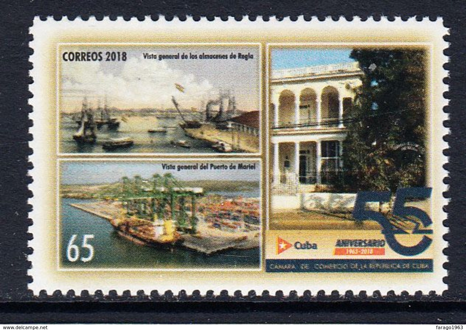 2018 Cuba Port Ships Complete Set Of 1 MNH - Nuevos