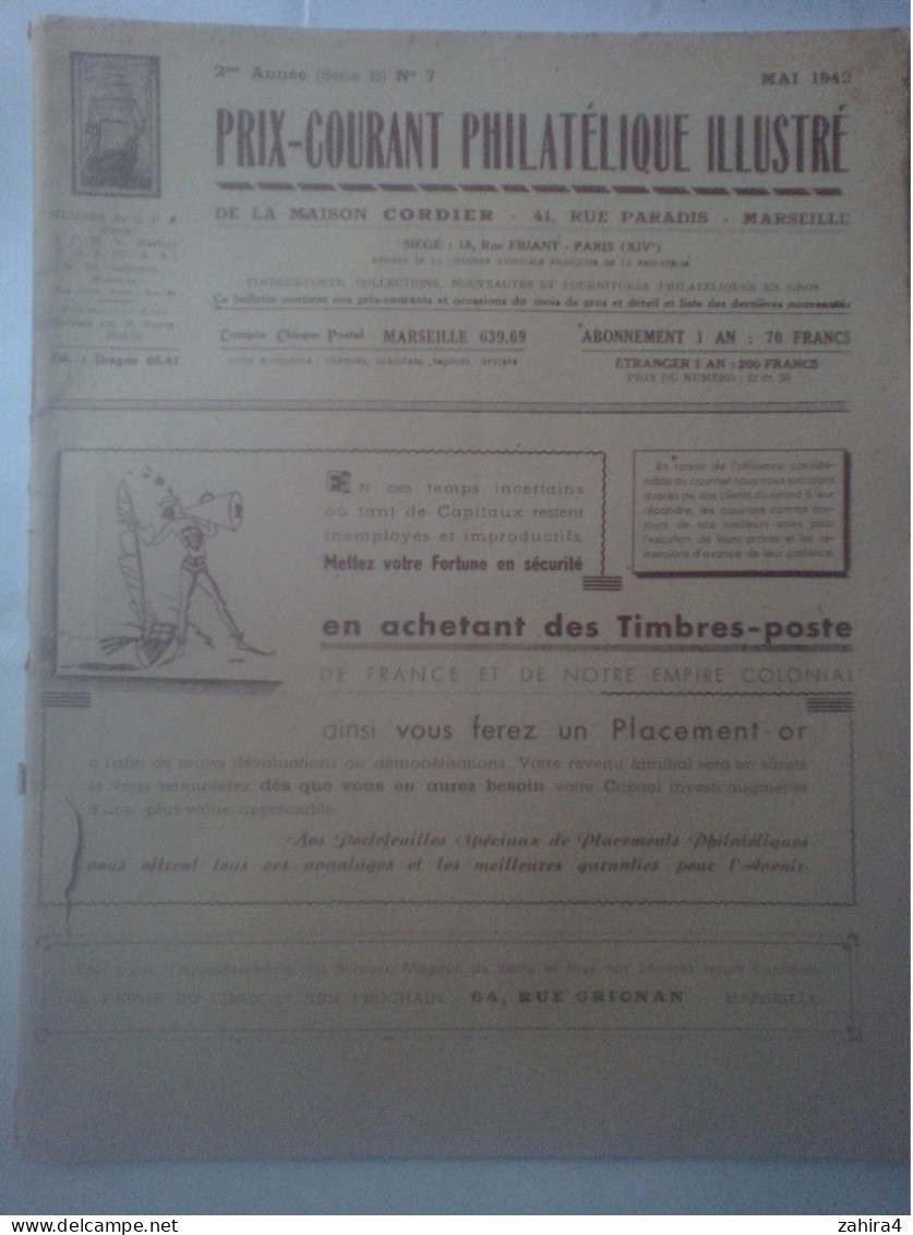 Temps Guerre Prix Courant Philatélique Illustré N°7 Clef Hiéroglyphe Colonie Bloc Antibolchévique Cavalin D Sardaigne - Frankrijk