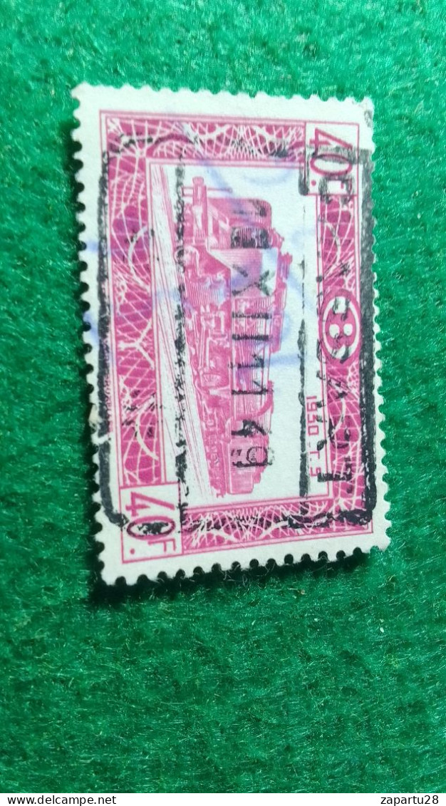 BELÇİKA-   DEMİRYOLU PAKET  POSTASI --1952-87-   40 FR.   DAMGALI - Afgestempeld