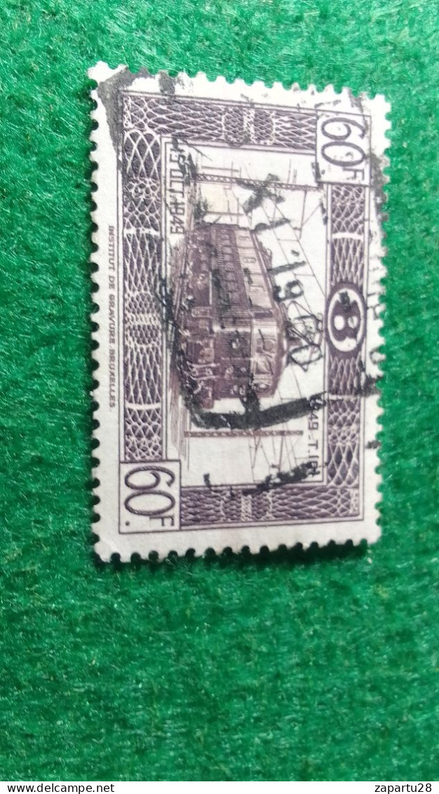 BELÇİKA-   DEMİRYOLU PAKET  POSTASI --1952-87-   60 FR.   DAMGALI - Gebraucht