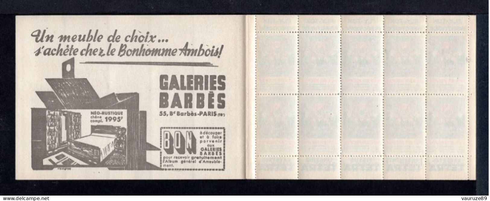 Carnet De 1938  - Tuberculose - Antituberculeux - 38E-SI-12 FLY TOX-HEUDEBERT-TRETRA-LA TOUR. - Blokken & Postzegelboekjes