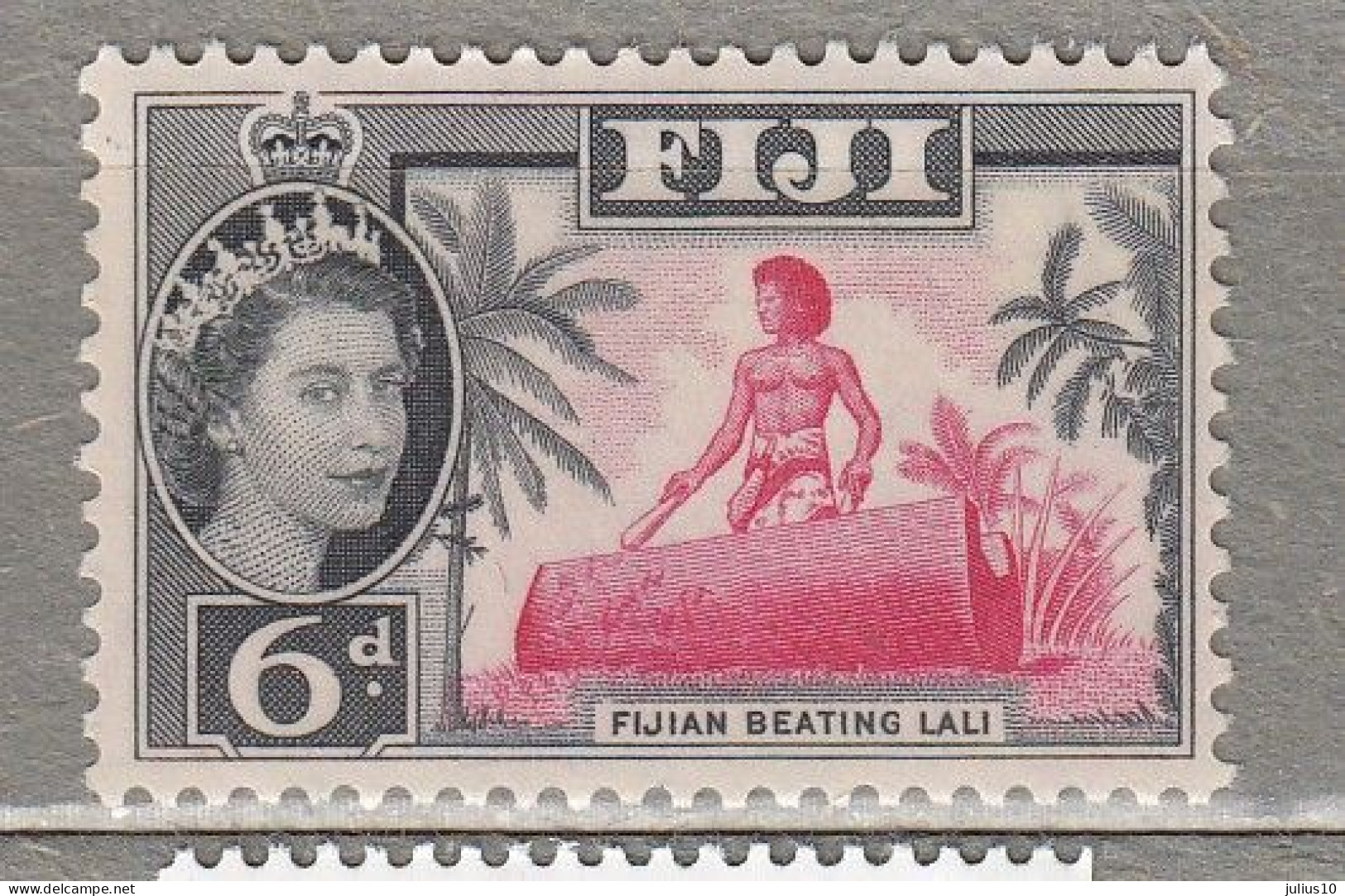 FIJI 1961 Music Instrument Lali MNH(**) Mi 146 #34353 - Fiji (...-1970)