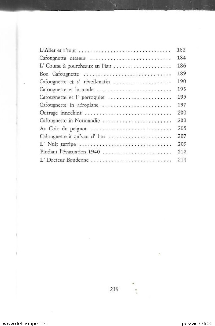 Nord. Tout Cafougnette  Jules Mousseron  Auteur Jean Dauby édition Jean Daubyy 1974