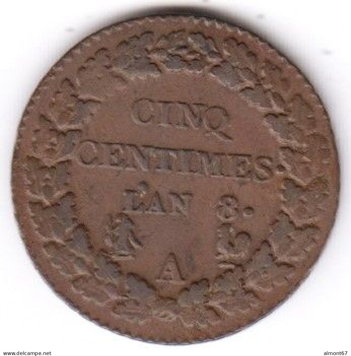 DUPRE - 5 Centimes  An 8 A - 5 Centimes