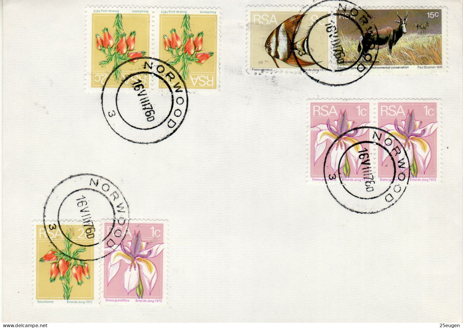 SOUTH AFRICA 1976 COVER WITH STAMPS - Storia Postale