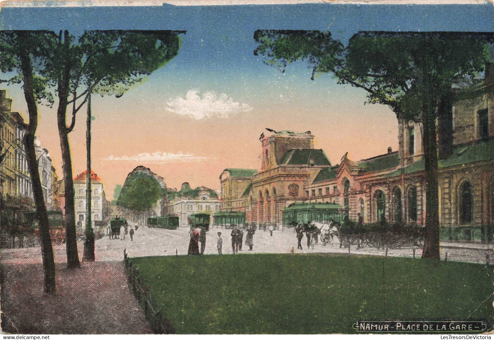 BELGIQUE - Namur - Place De La Gare - Carte Postale Ancienne - Namur