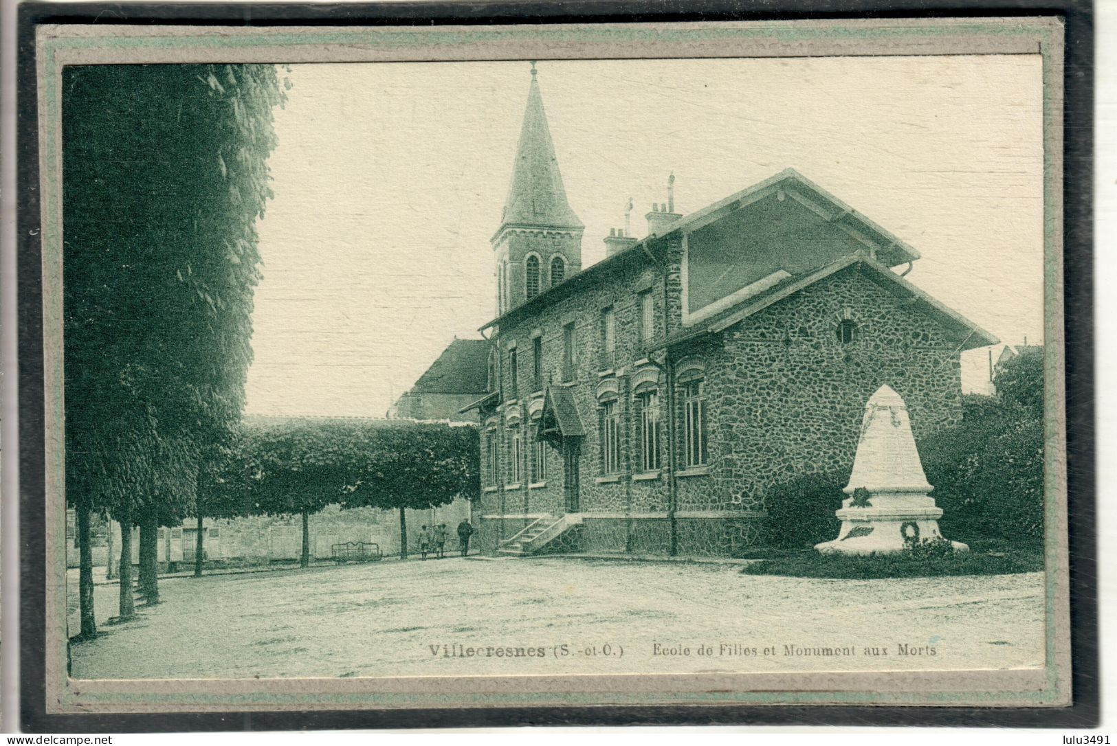 CPA (94) VILLECRESNES - Aspect De L'Ecole De Filles Et Du Monument Aux Morts En 1930 - Villecresnes