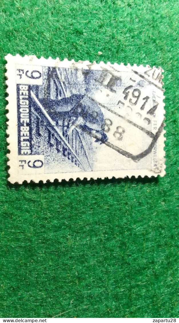 BELÇİKA-   DEMİRYOLU PAKET  POSTASI --1952-87-  9 FR.   DAMGALI - Used