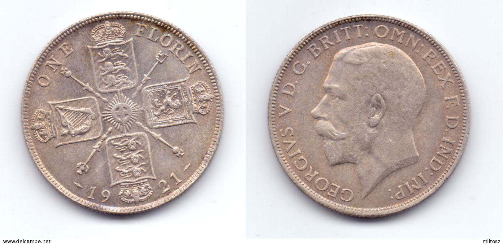 Great Britain 1 Florin 1921 - J. 1 Florin / 2 Shillings