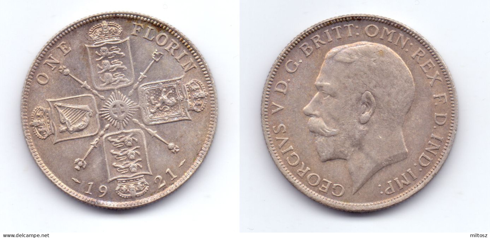 Great Britain 1 Florin 1921 - J. 1 Florin / 2 Schillings