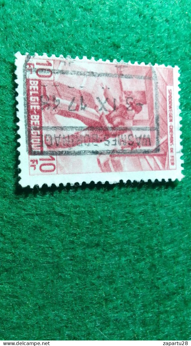 BELÇİKA-   DEMİRYOLU PAKET  POSTASI --1952-87-  10 FR.   DAMGALI - Used