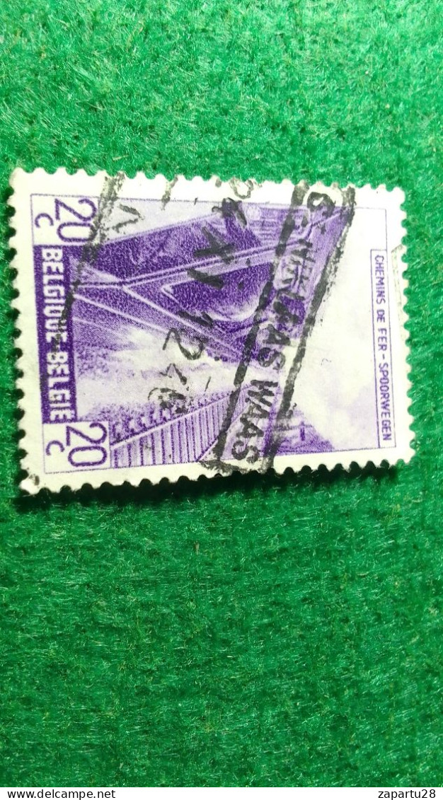 BELÇİKA-   DEMİRYOLU PAKET  POSTASI --1952-87-  20 FR.   DAMGALI - Usados