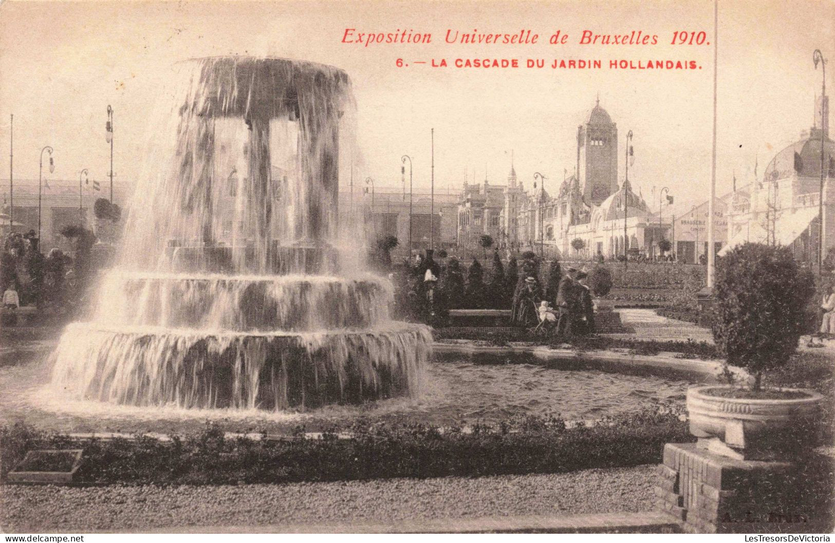 BELGIQUE - Bruxelles - Exposition Universelle De Bruxelles 1910 - La Cascade Du Jardin.. - Carte Postale Ancienne - Expositions Universelles