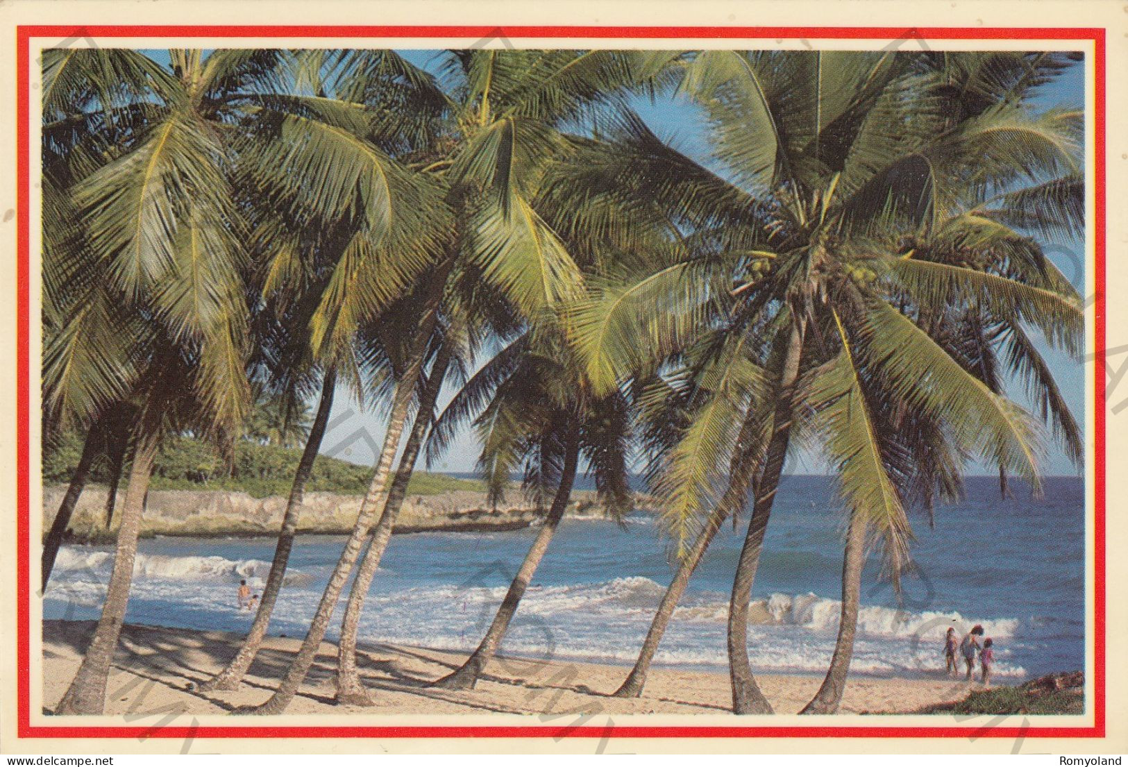 CARTOLINA  SAN PEDRO DE MACORIS,REP.DOMENICANA-PLAYA CARIBE "BEACH"-VIAGGIATA 1992 - Dominica