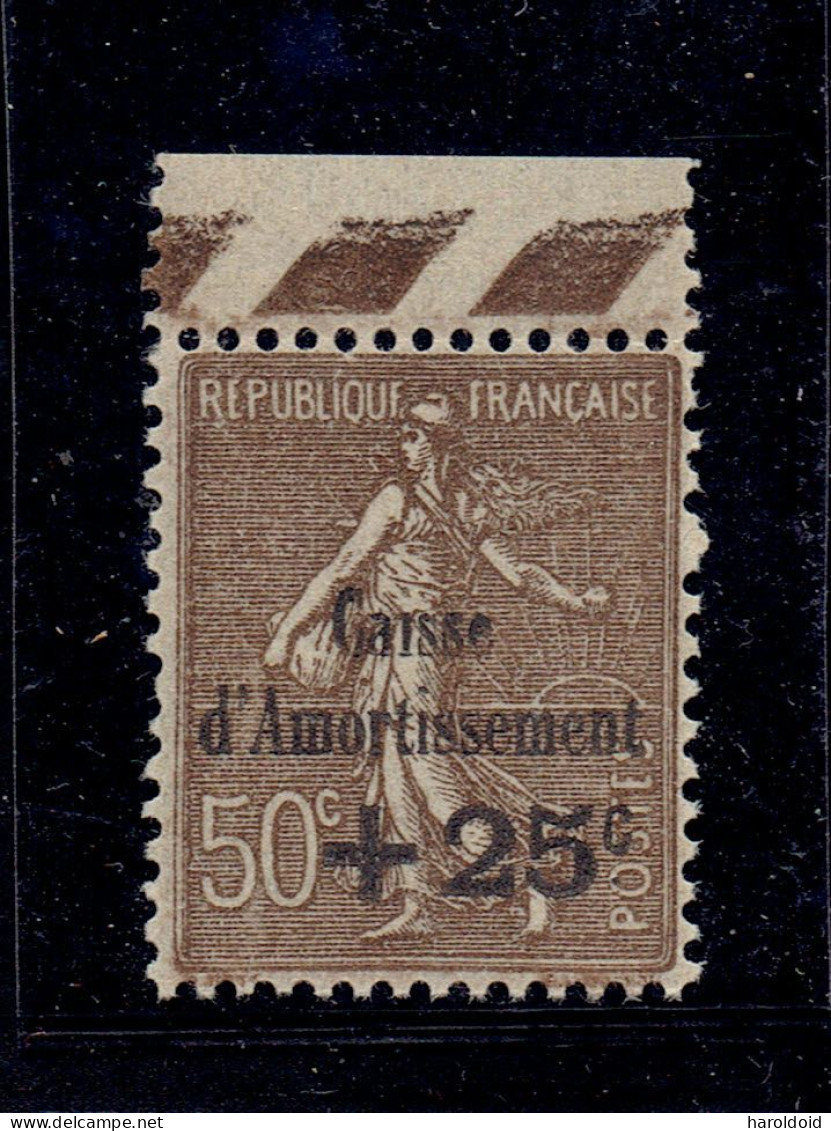 N°267 XX MNH TTB - BORD DE FEUILLE - PLI DE GOMME - 1927-31 Caisse D'Amortissement