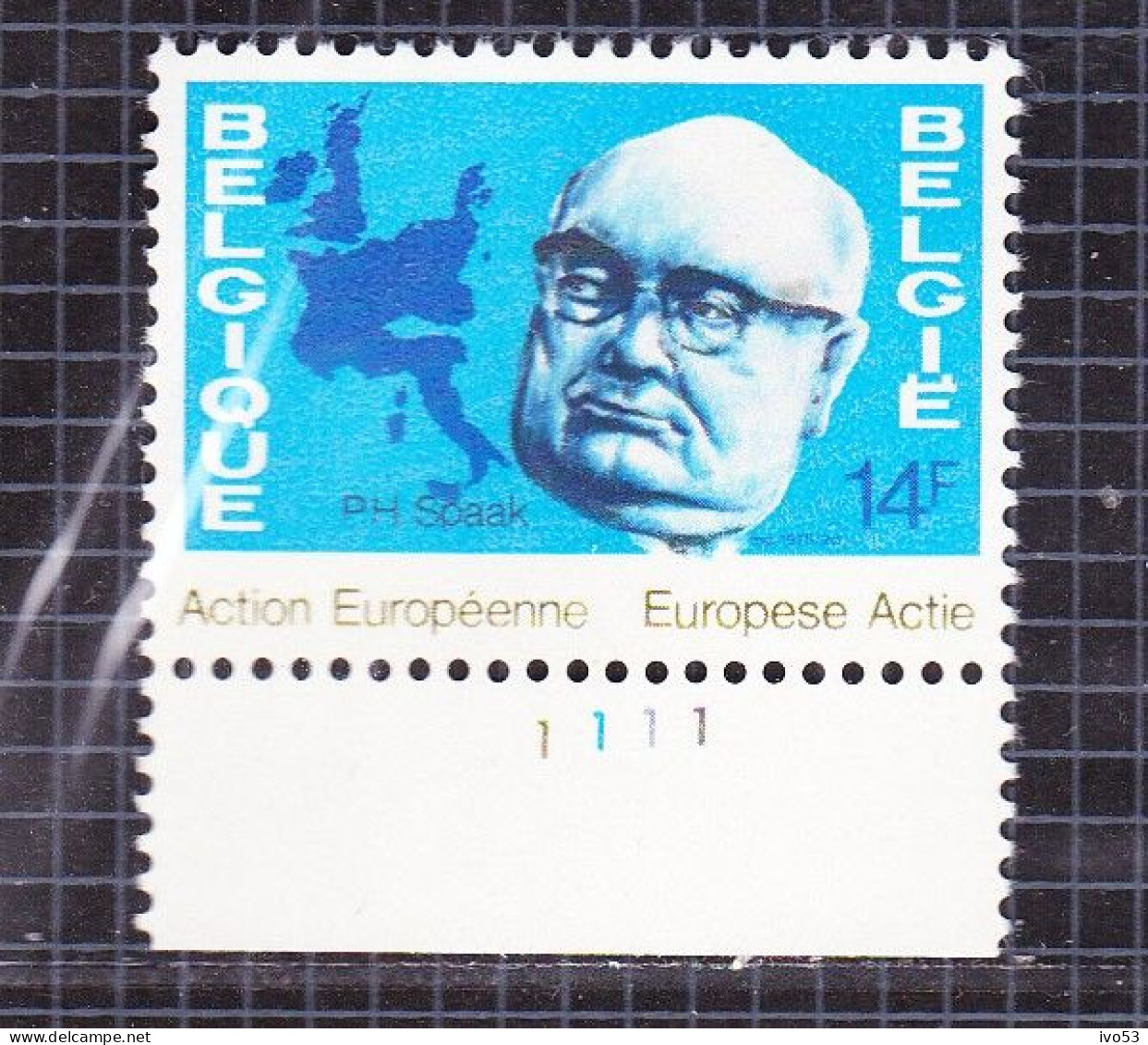 1978 Nr 1887** Plaatnummer1.Paul Henri Spaak. - 1971-1980