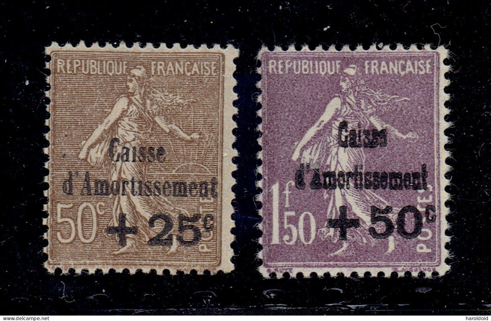 N°267 X GROSSE CHARNIERE - N°268 X TTB - 1927-31 Caisse D'Amortissement