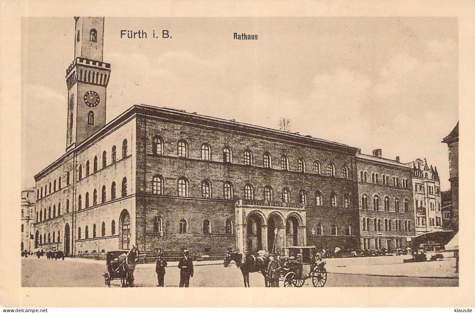 Fürth I.B. - Rathaus Gel.1916 - Fuerth