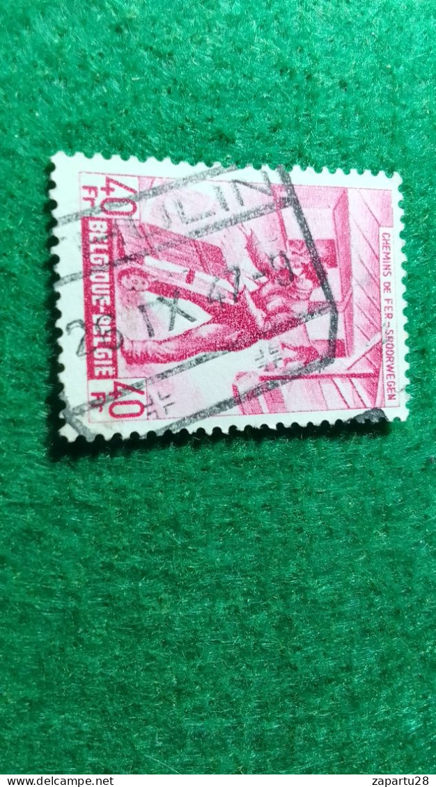 BELÇİKA-   DEMİRYOLU PAKET  POSTASI --1952-87-  40 FR   DAMGALI - Gebraucht