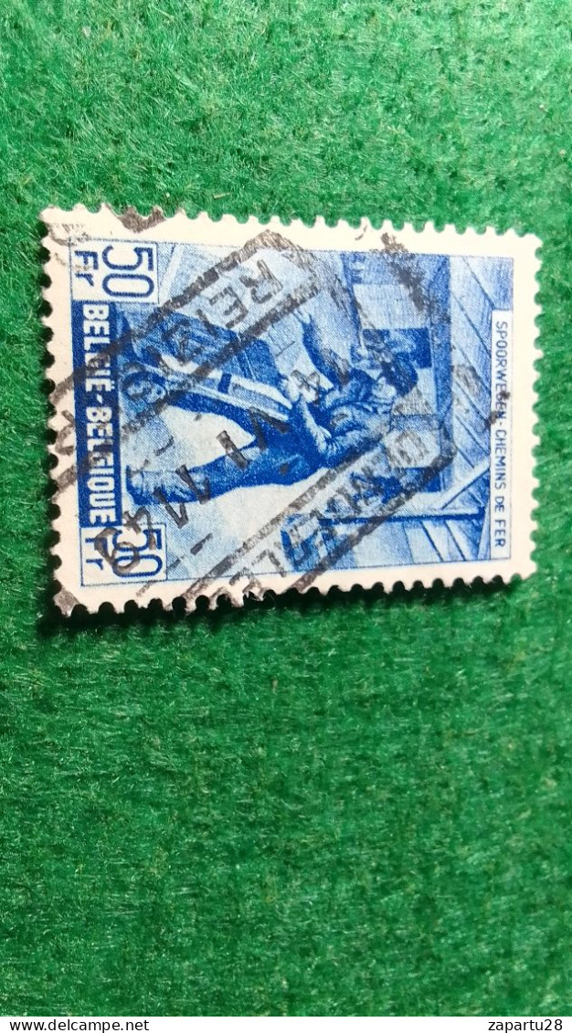 BELÇİKA-   DEMİRYOLU PAKET  POSTASI --1952-87-  50  FR   DAMGALI - Gebraucht