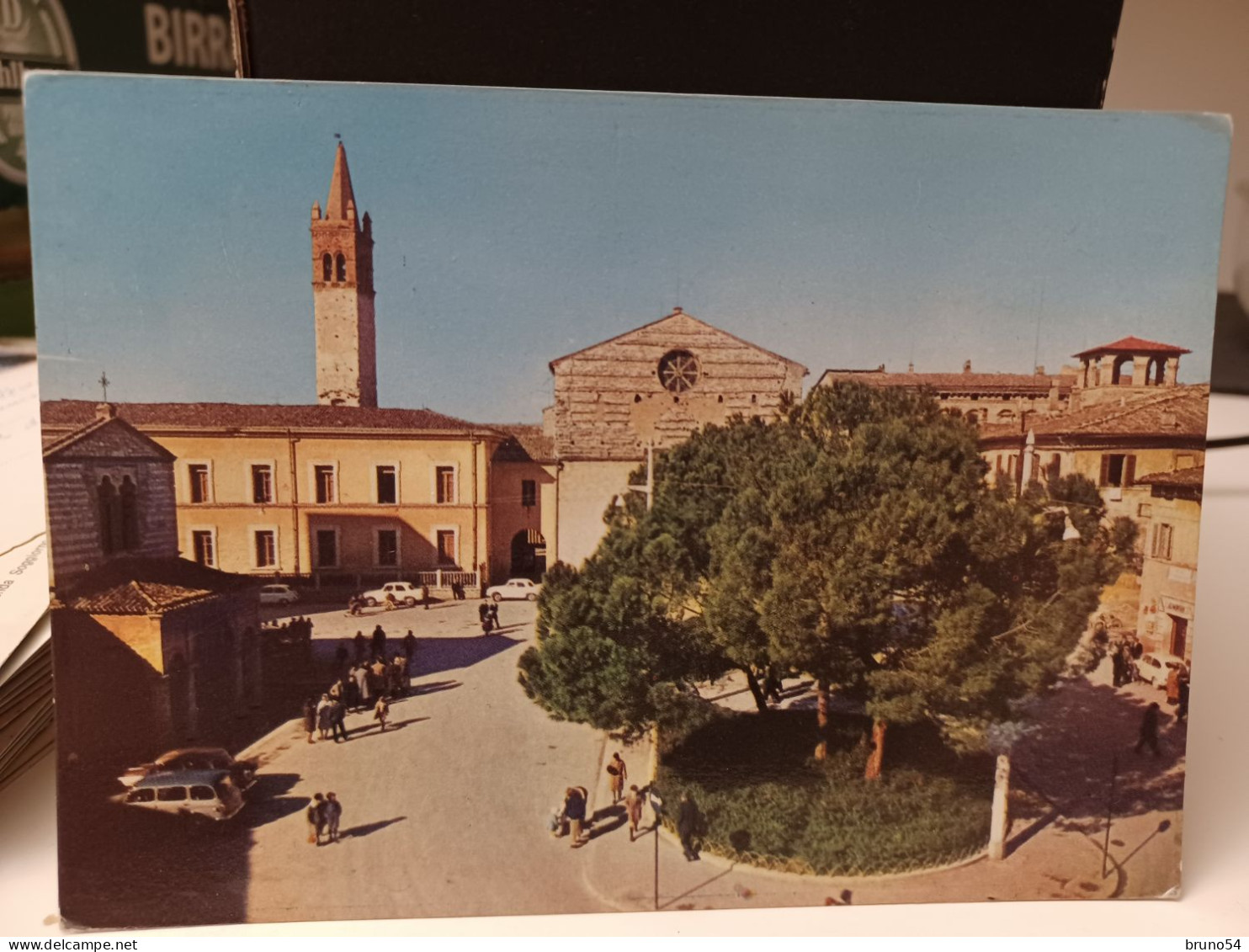 Cartolina Foligno Provincia Perugia Piazza San Domenico Anni 60 - Foligno