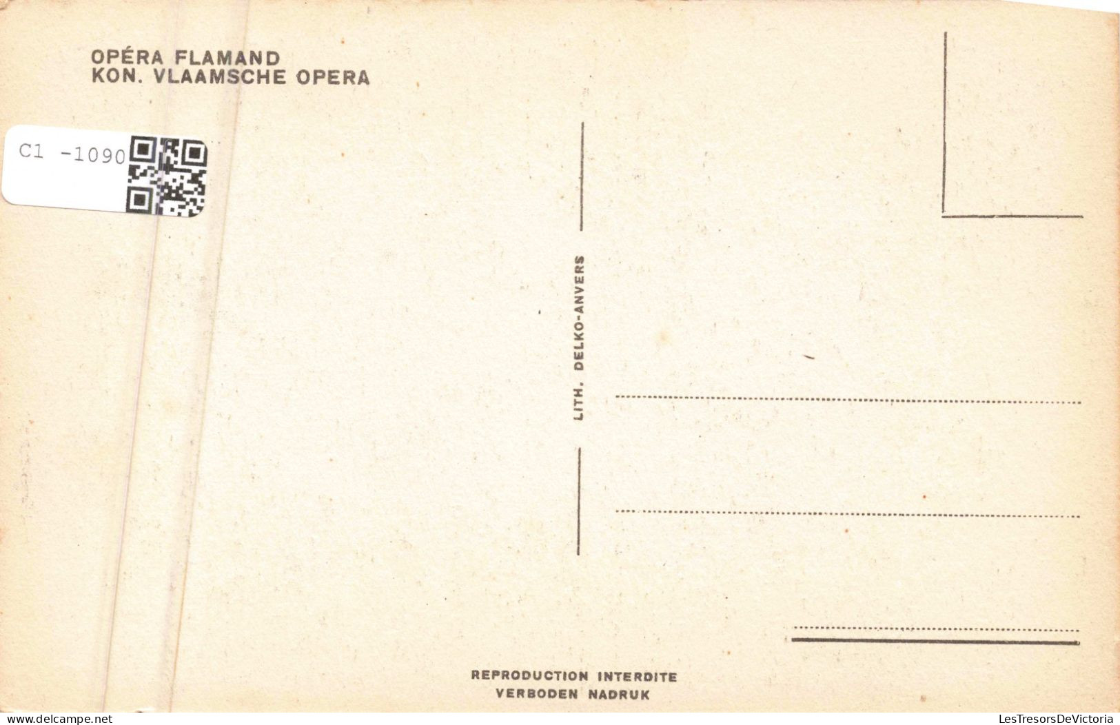 BELGIQUE - Anvers - Opéra Flamand - Carte Postale Ancienne - Antwerpen