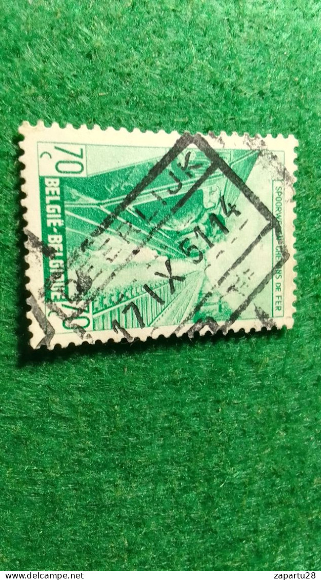 BELÇİKA-   DEMİRYOLU PAKET  POSTASI --1952-87-  70  C   DAMGALI - Usados