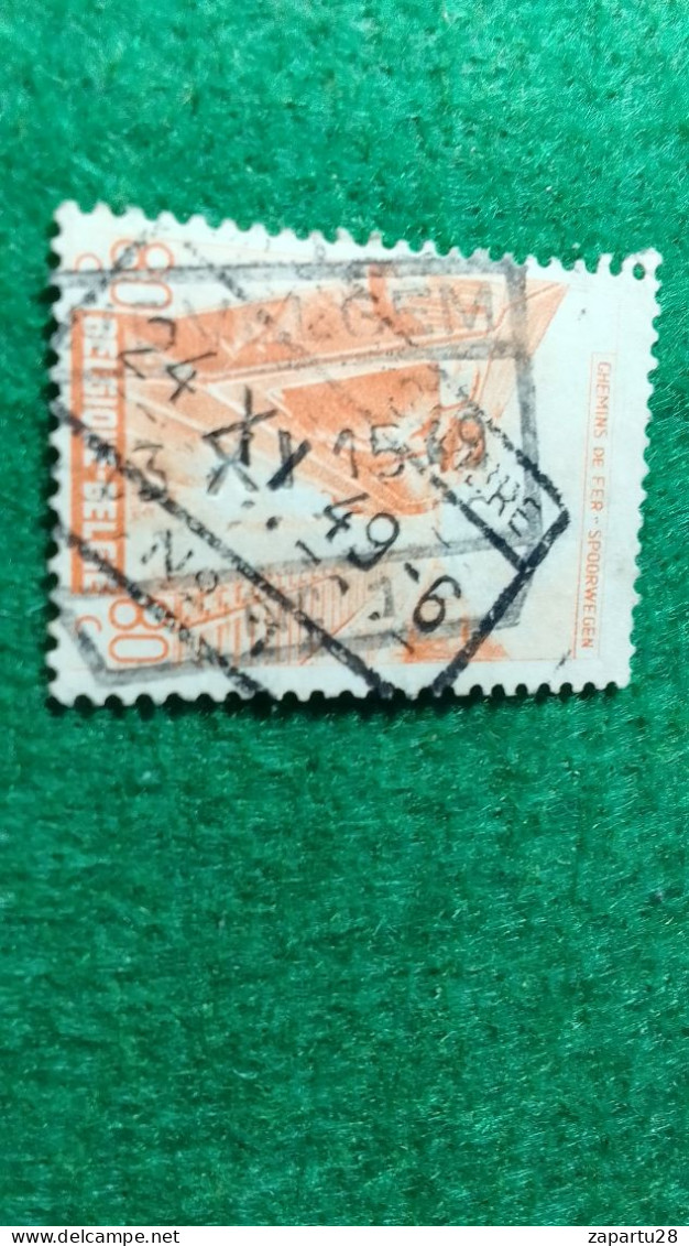 BELÇİKA-   DEMİRYOLU PAKET  POSTASI --1952-87-  80  C   DAMGALI - Gebraucht