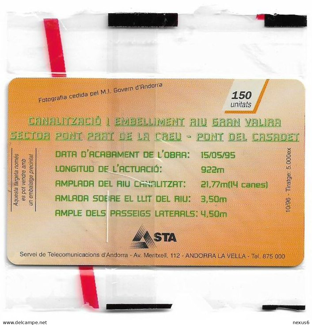 Andorra - STA - STA-0059 - Public Constructions, SC7, 10.1996, 150Units, 5.000ex, NSB - Andorra